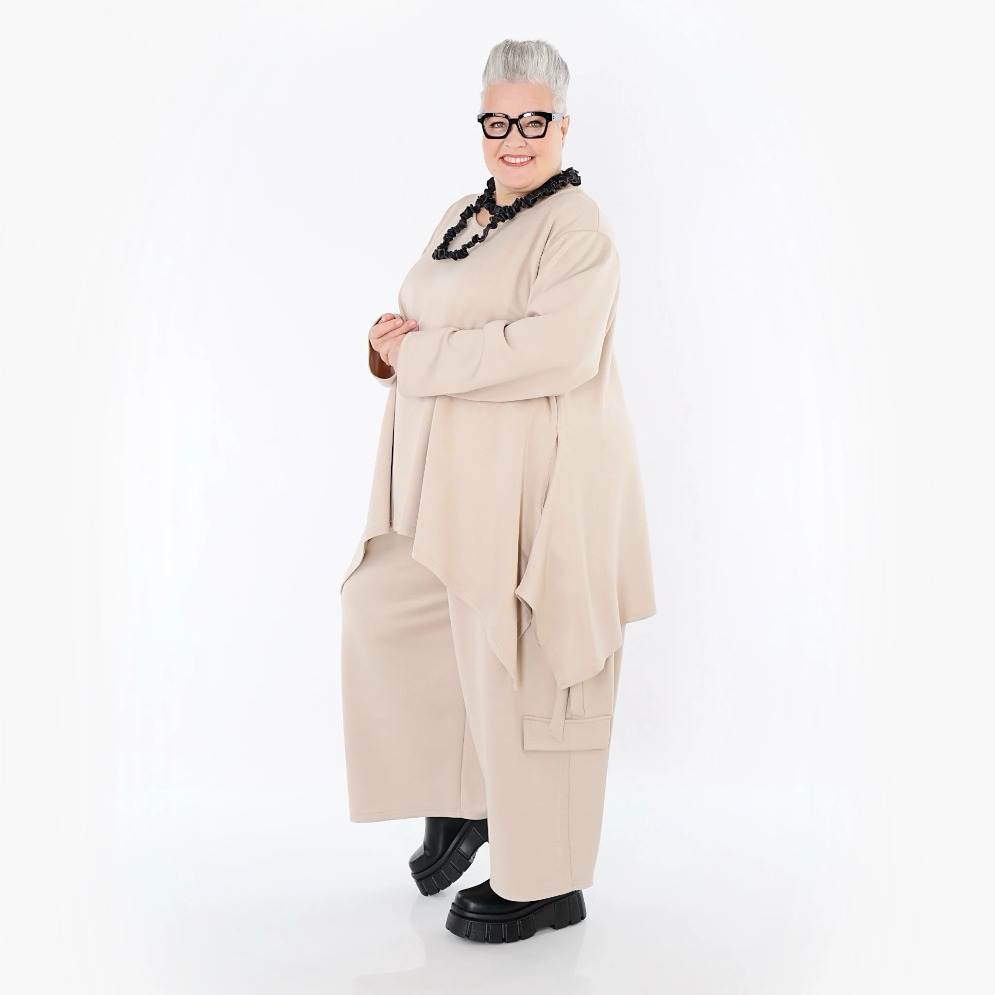  Ballonhose von AKH Fashion aus Viskose, 1566.07125, Beige, Ausgefallen, Zeitlos, Schick