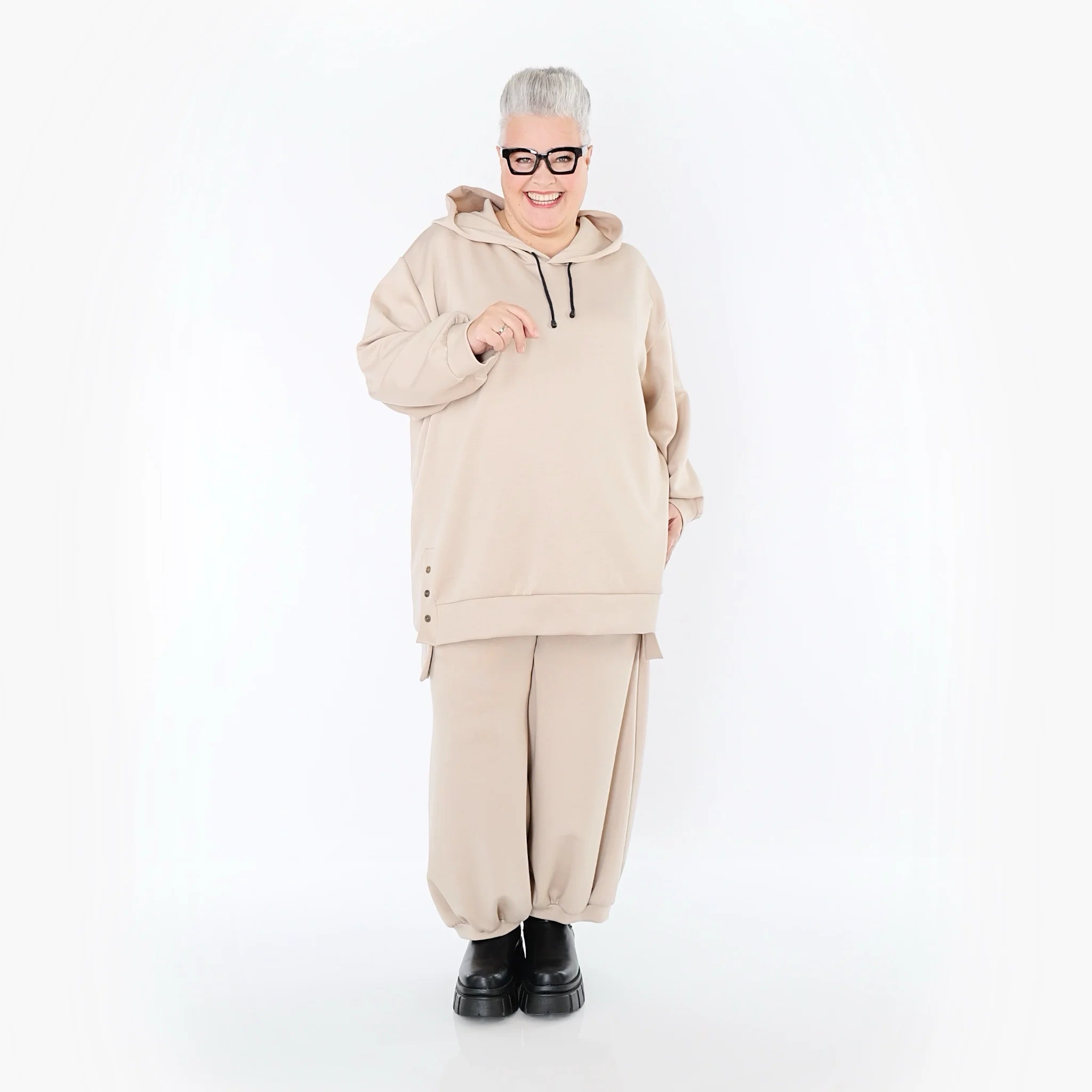  Ballonhose von AKH Fashion aus Viskose, 1566.08067, Beige, Ausgefallen, Zeitlos, Schick