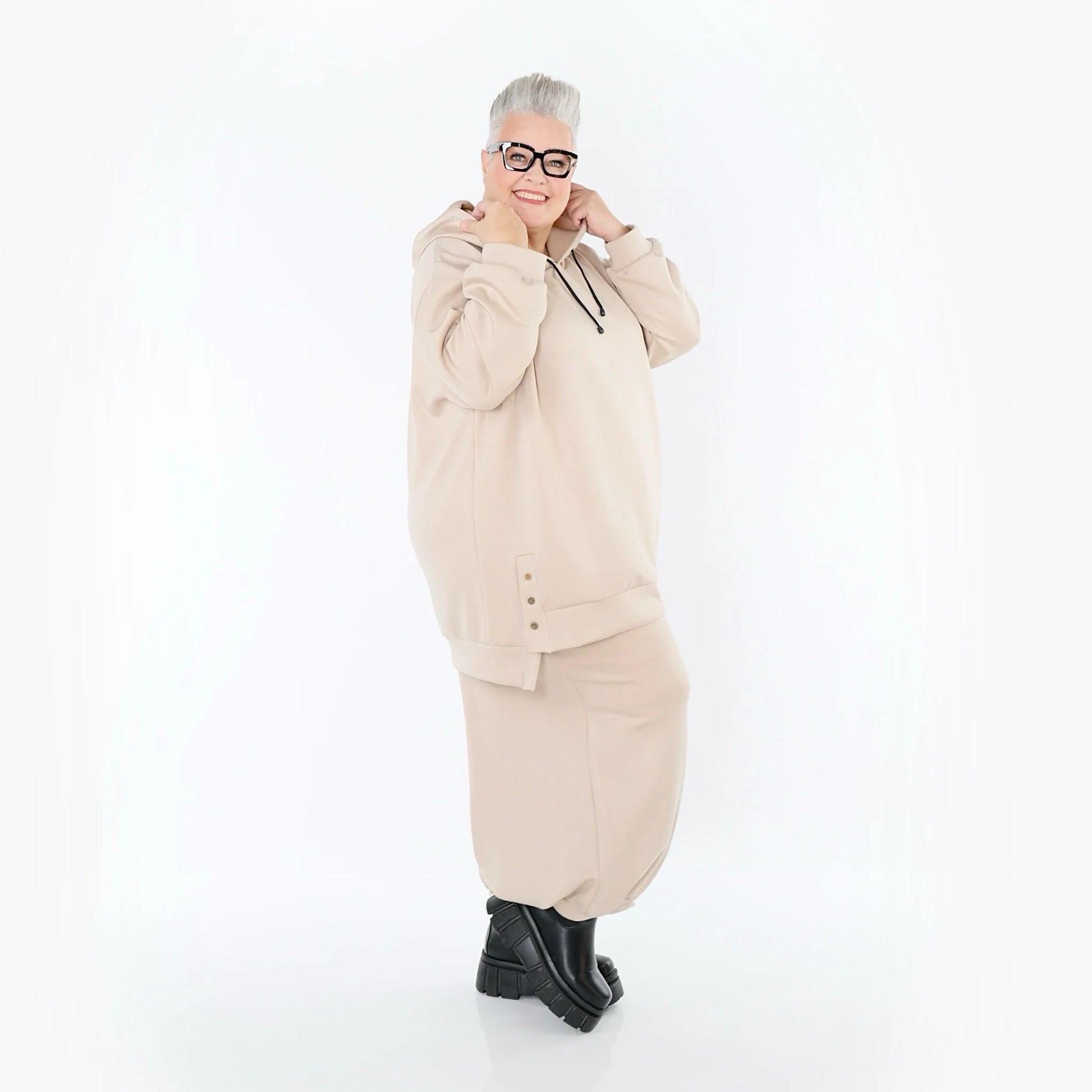  Ballonhose von AKH Fashion aus Viskose, 1566.08067, Beige, Ausgefallen, Zeitlos, Schick