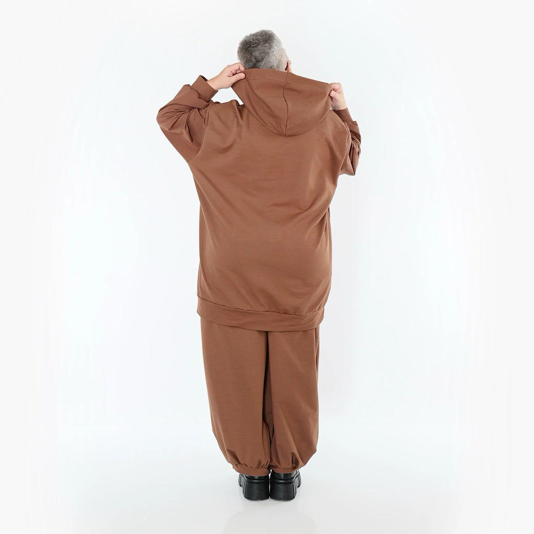  AKH Fashion Bigshirt in gerader Form, aus Viskose, 1566.06988, Braun, Ausgefallen, Zeitlos