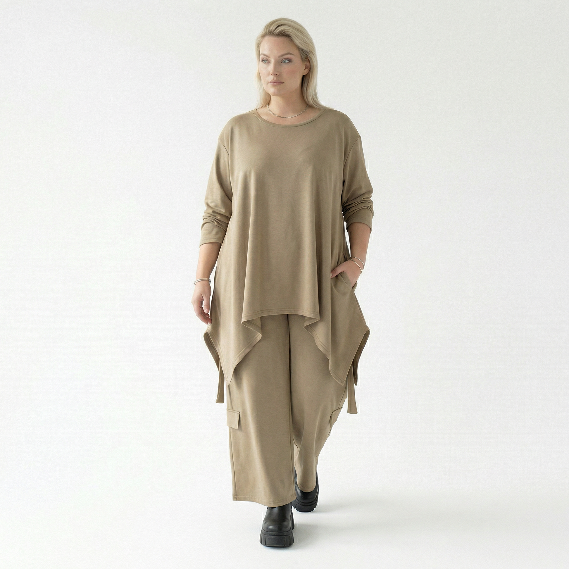  Ballonhose von AKH Fashion aus Viskose, 1566.07125, Camel, Ausgefallen, Zeitlos, Schick