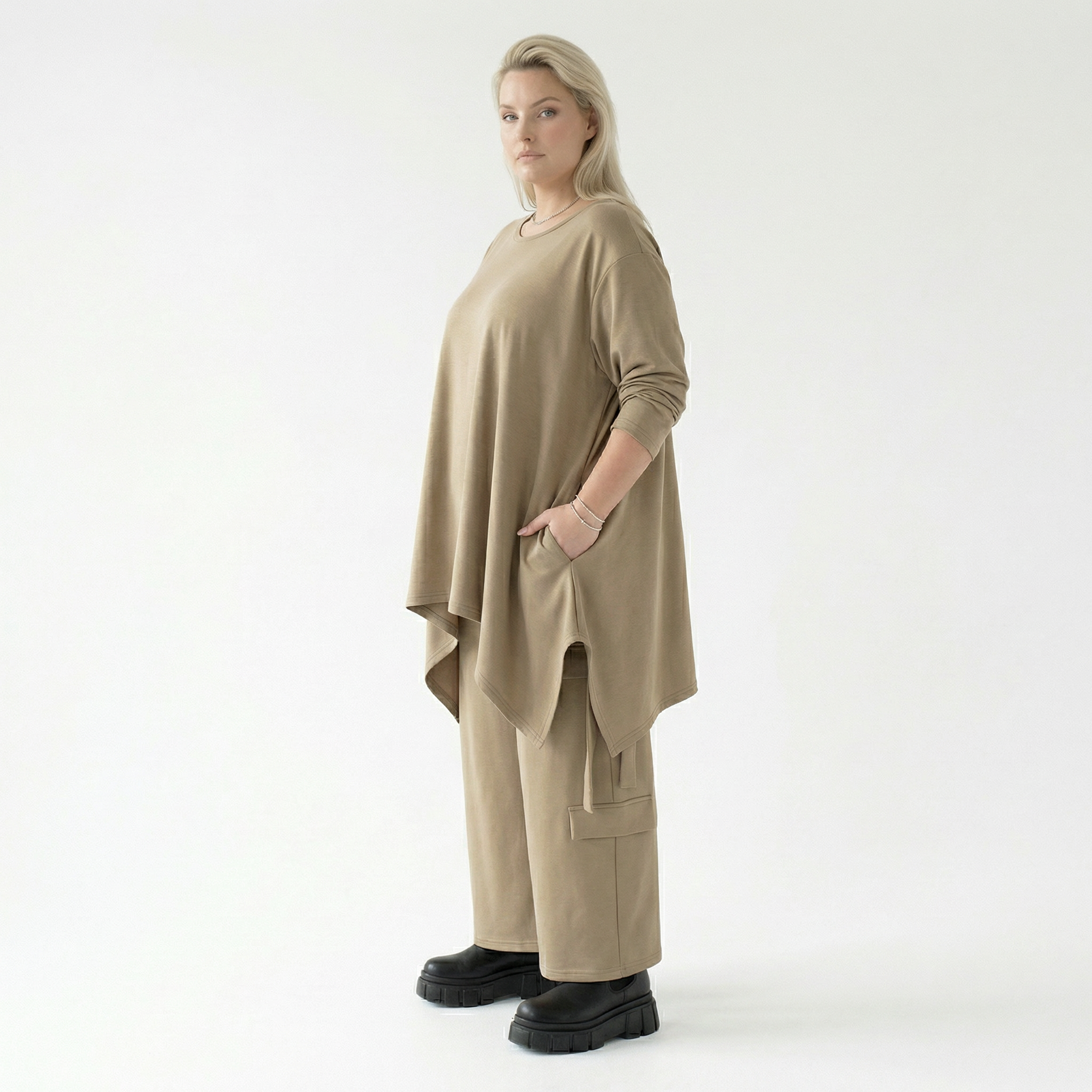  Ballonhose von AKH Fashion aus Viskose, 1566.07125, Camel, Ausgefallen, Zeitlos, Schick