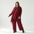  Ballonhose von AKH Fashion aus Viskose, 1566.07125, Weinrot, Ausgefallen, Zeitlos, Schick