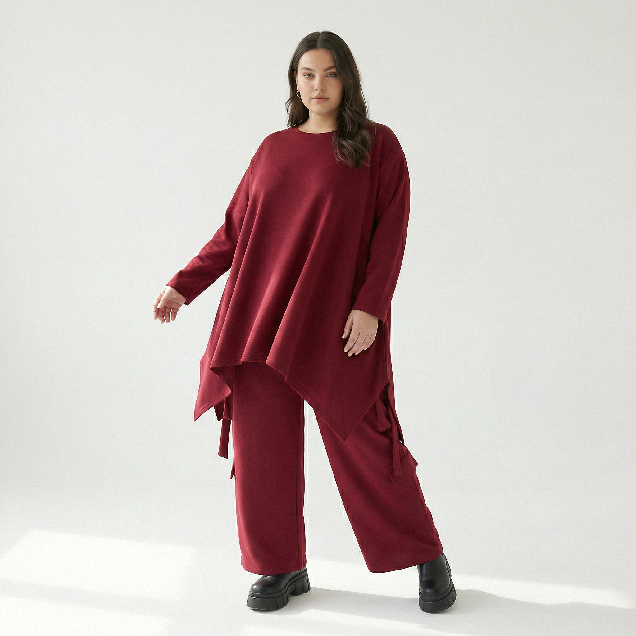  Ballonhose von AKH Fashion aus Viskose, 1566.07125, Weinrot, Ausgefallen, Zeitlos, Schick