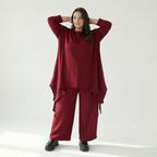  Ballonhose von AKH Fashion aus Viskose, 1566.07125, Weinrot, Ausgefallen, Zeitlos, Schick