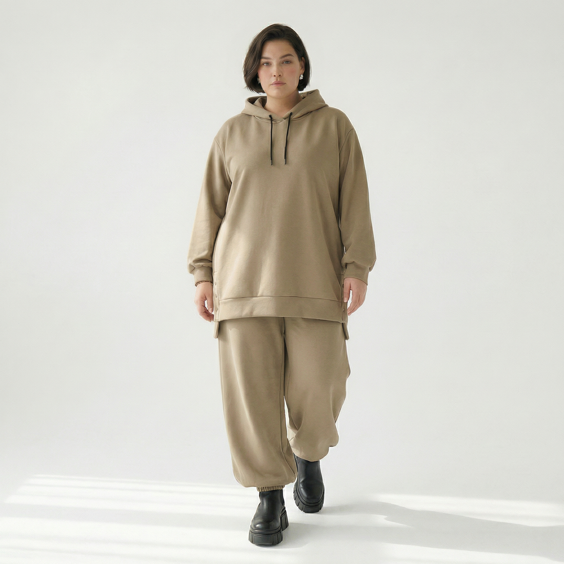  AKH Fashion Bigshirt in gerader Form, aus Viskose, 1566.06988, Camel, Ausgefallen, Zeitlos