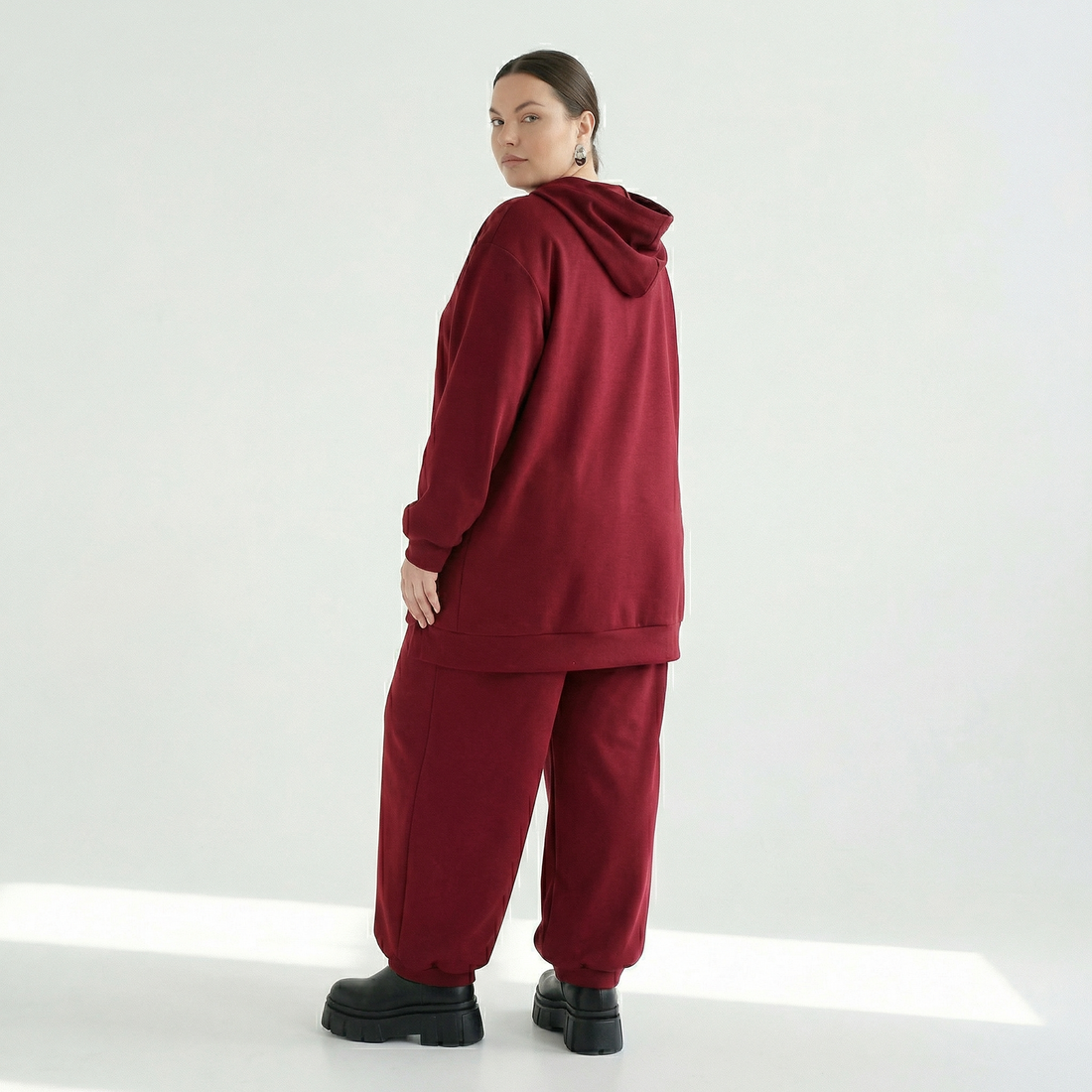  AKH Fashion Bigshirt in gerader Form, aus Viskose, 1566.06988, Weinrot, Ausgefallen, Zeitlos