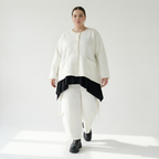  A-Form Jacke von AKH Fashion aus Baumwolle, 1567.00118, Weiß, ZickZack, Ausgefallen