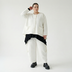  Ballonhose von AKH Fashion aus Baumwolle, 1567.07125, Weiß, ZickZack, Ausgefallen, Zeitlos