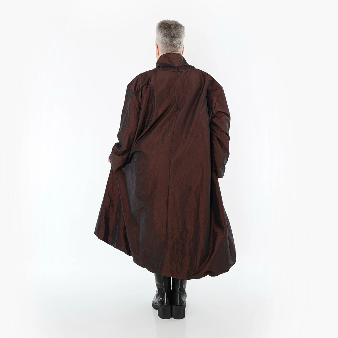  A-Form Mantel von AKH Premium aus Viskose, P106167, Braun, Ausgefallen, Zeitlos, Schick