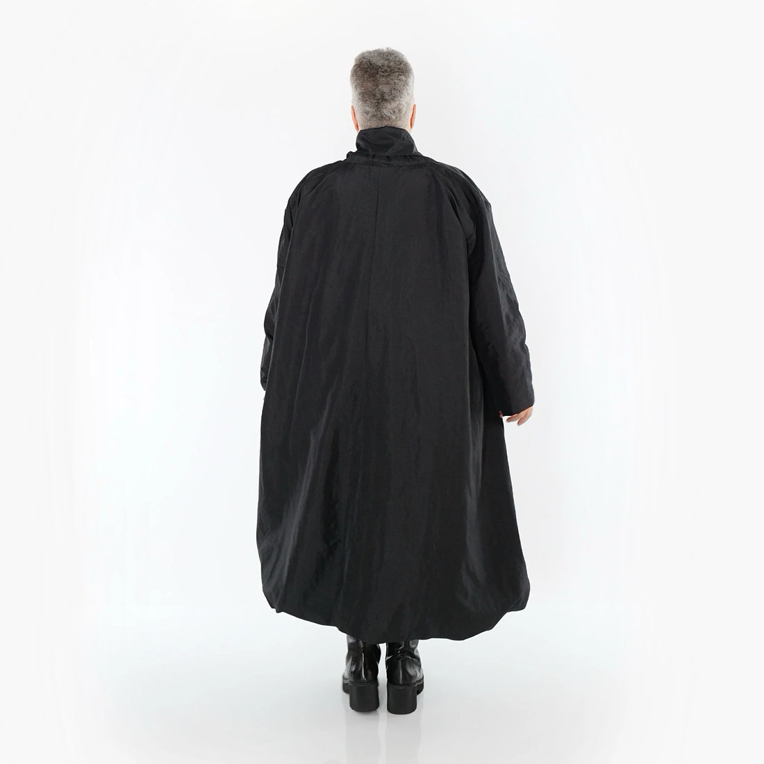  A-Form Mantel von AKH Premium aus Viskose, P106167, Schwarz, Ausgefallen, Zeitlos, Schick