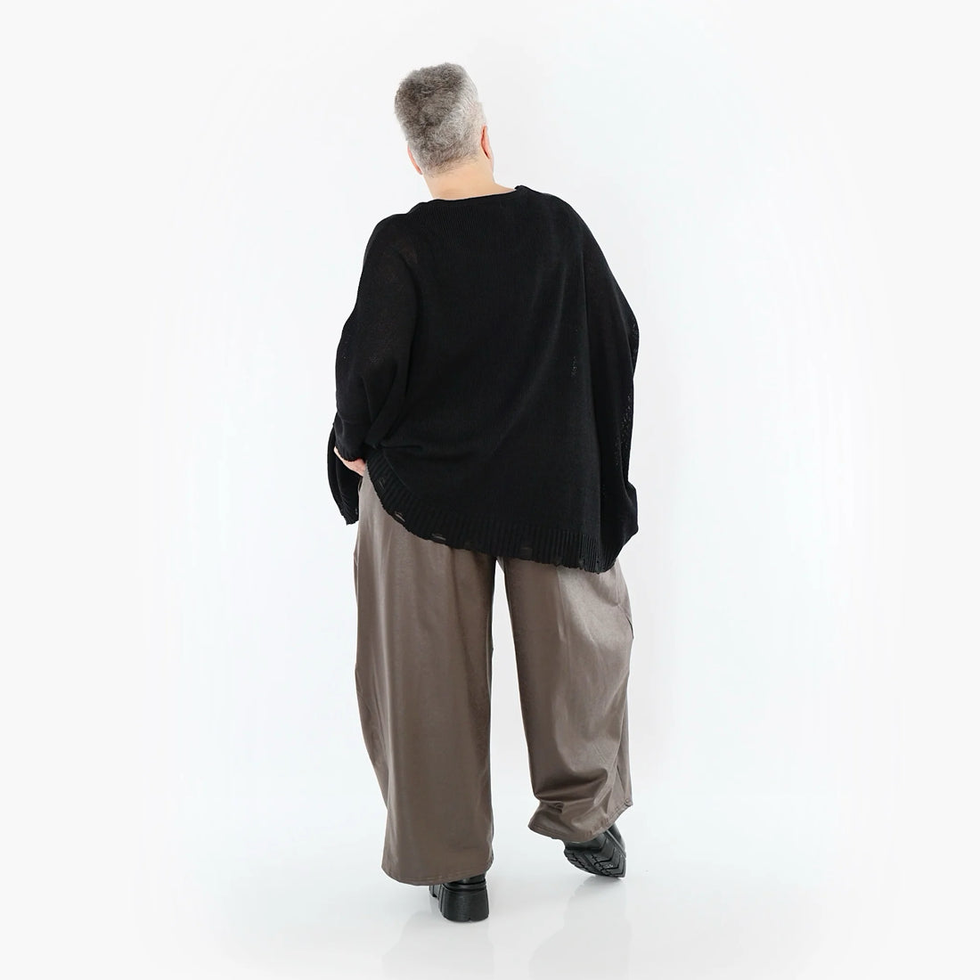  Ballonhose von AKH Premium aus Materialmix, P1027.7126, Braun, Ausgefallen, Zeitlos