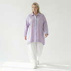  A-Form Bluse von AKH Fashion aus Baumwolle, 1505.07010, Blau/Weiß/Pink, Vichy-Karo, Schick
