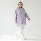  A-Form Bluse von AKH Fashion aus Baumwolle, 1505.07010, Blau/Weiß/Pink, Vichy-Karo, Schick