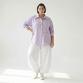  A-Form Bluse von AKH Fashion aus Baumwolle, 1505.07095, Blau/Weiß/Pink, Vichy-Karo, Schick