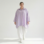  A-Form Bluse von AKH Fashion aus Baumwolle, 1505.07110, Blau/Weiß/Pink, Vichy-Karo, Schick