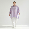  A-Form Bluse von AKH Fashion aus Baumwolle, 1505.07110, Blau/Weiß/Pink, Vichy-Karo, Schick