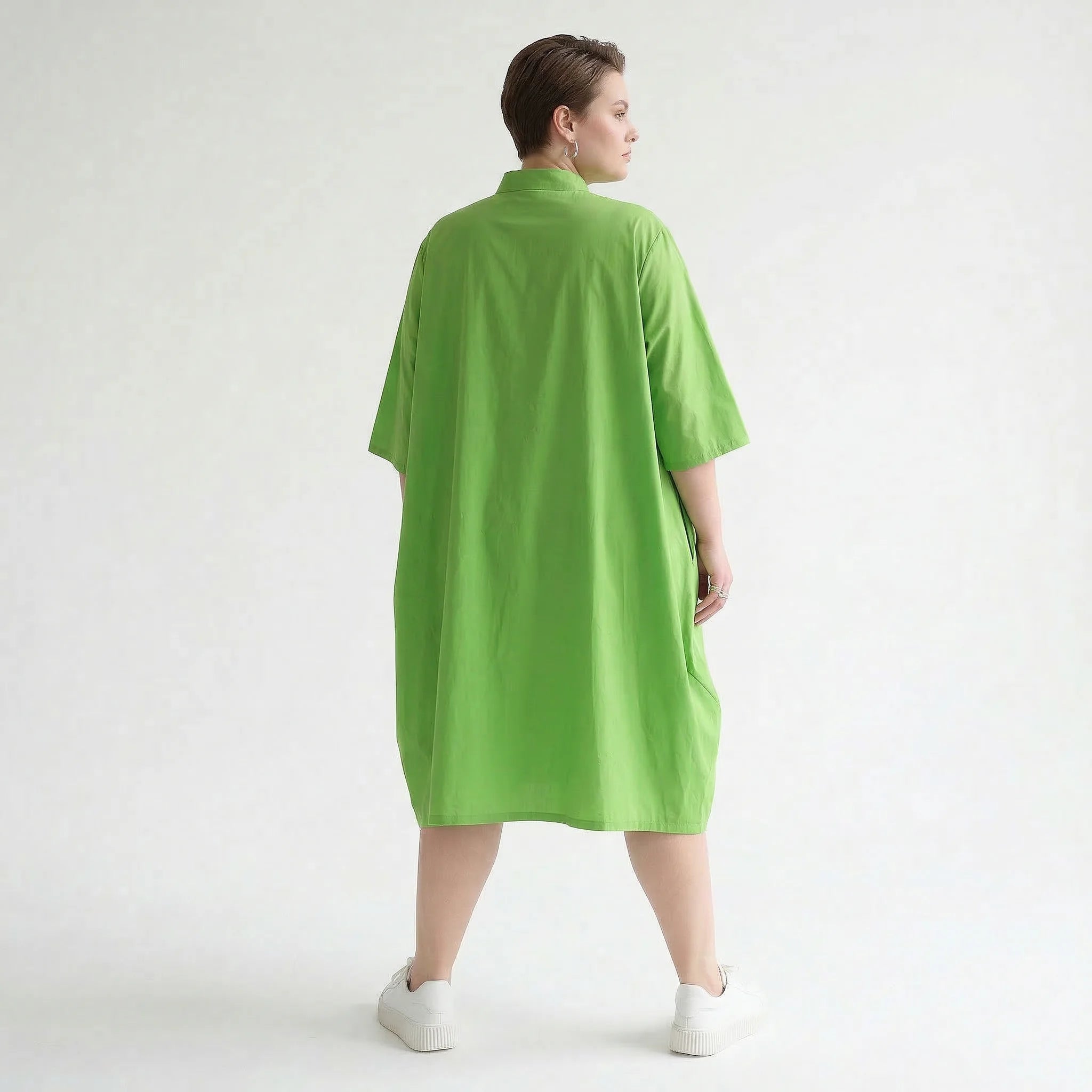 Legere Oversize Bluse in stilvollem Lagenlook mit feiner, leichter Popeline für besondere Momente, Apfelgrün