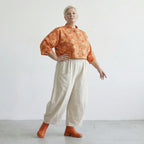Kastige Oversize Jacke aus leichter feiner Baumwoll Popeline, Lagenlook für stilvolle Outfits, Orange