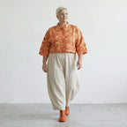 Kastige Oversize Jacke aus leichter feiner Baumwoll Popeline, Lagenlook für stilvolle Outfits, Orange
