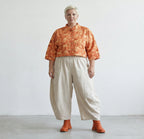 Kastige Oversize Jacke aus leichter feiner Baumwoll Popeline, Lagenlook für stilvolle Outfits, Orange