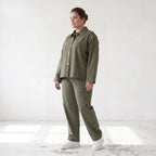 Damen Hose Lagenlook Khaki, fließender Schnitt, Oversize große Größen – AKH Fashion