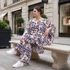 Oversized Shirt aus leichter Viskose Popeline in zartem Rosa mit asymmetrischem Schnitt