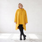 Damen Shirt Lagenlook Baumwolle Senfgelb, Vokuhila, Langarm, Daumenloch, Oversize große Größen – Rafay