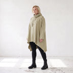 Damen Shirt Lagenlook Baumwolle Beige, Vokuhila, Langarm, Daumenloch, Oversize große Größen – Rafay