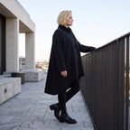 Damen Shirt Lagenlook Baumwolle Schwarz, Vokuhila, Langarm, Daumenloch, Oversize große Größen – Rafay