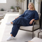 Damen Shirt Lagenlook Lyocell Petrol, A-Linie, 3/4-Arm, Oversize große Größen – AKH Premium
