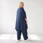 Damen Shirt Lagenlook Lyocell Petrol, A-Linie, Oversize große Größen – AKH Premium