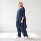 Damen Shirt Lagenlook Lyocell Petrol, A-Linie, Oversize große Größen – AKH Premium
