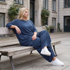 Damen Hose Lagenlook Lyocell Petrol, Ballonschnitt, Flügeltaschen, Oversize große Größen – AKH Premium