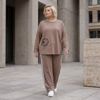 Jogger-Hose im Retro College Look aus French Terry mit weißen Kontraststreifen Ballonform