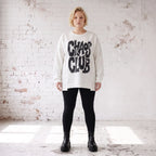 Kastiges Langarmshirt mit Statement Print und Außennähten aus French Terry Stretch urban