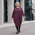 Altlila French Terry Kleid in Ballonform aus Baumwolle mit Elasthan weich Made in Italy