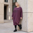 Altlila French Terry Kleid in Ballonform aus Baumwolle mit Elasthan weich Made in Italy