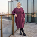 Altlila French Terry Kleid in Ballonform aus Baumwolle mit Elasthan weich Made in Italy