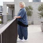 Petrol Bluse aus Lyocelltwill mit Hemdkragen Knopfleiste Rundsaum und 3/4-Arm leicht