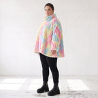 Plüschshirt in A-Linie mit Rollkragen und Langarm weich warm und kuschelig für Winter