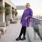 Fleecehoody mit Stretch in gerader Form warm und kuschelig für entspannte Winterlooks