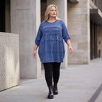 Feiner Strickpullover in A-Linie mit Stretchanteil weich wärmend Made in Italien