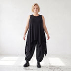 Ärmellose Slinky Tunika mit Zipfelsaum und seitlichen Schlitzen in fließender Form