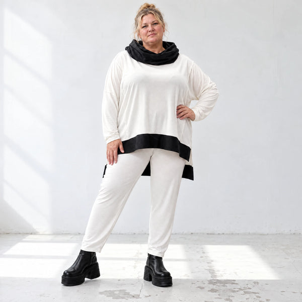 Weiche dehnbare Leggings in Karottenform mit elastischem Bund als Winterbasic