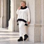 Weiche dehnbare Leggings in Karottenform mit elastischem Bund als Winterbasic