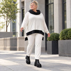 Weiche dehnbare Leggings in Karottenform mit elastischem Bund als Winterbasic