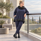 Winter Karottenleggings aus warmem Viskosejersey mit Stretch und bequemem Dehnbund