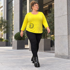 Shirt in leuchtendem Gelb aus weichem Stretchjersey mit Rundhalsausschnitt und 7/8-Arm