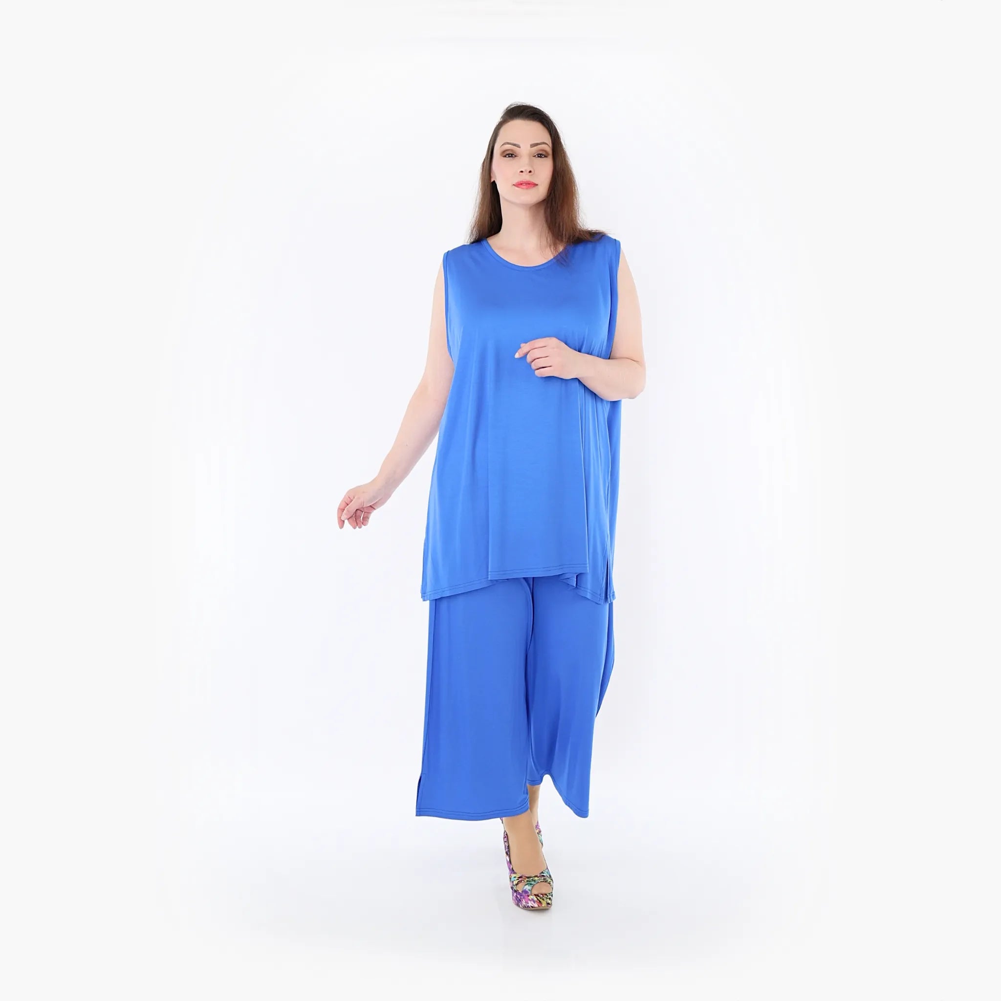  AKH Fashion Hose in gerader Form, aus Viskose, 1233.00225, Royalblau, Ausgefallen, Zeitlos
